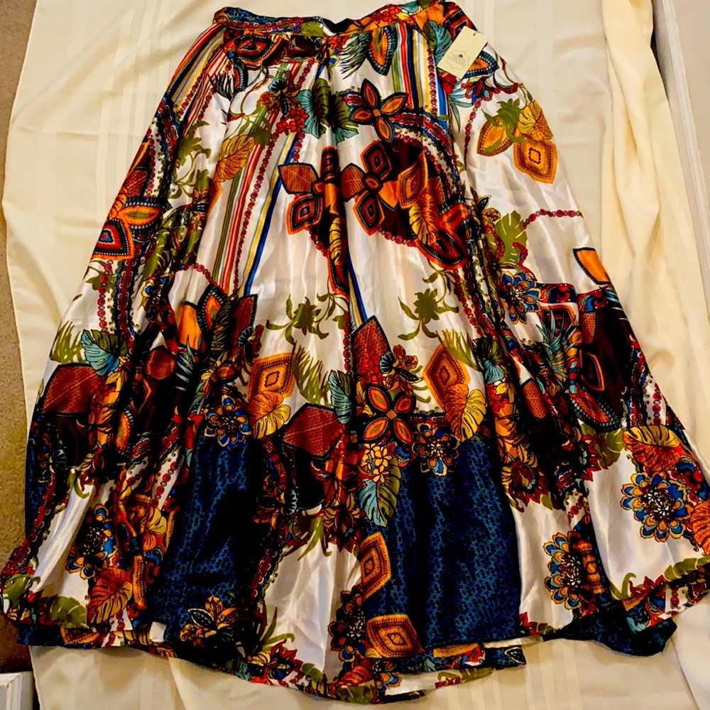 Silky Printed Maxi Skirt